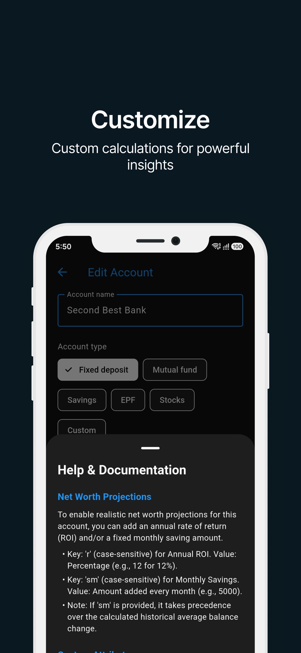 Help and documentation